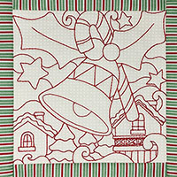 Christmas Quilt Block Embroidery Design